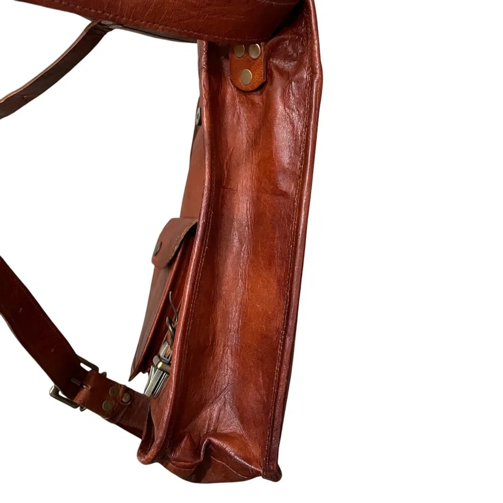 Vintage Leather Great Seal of‎ the State of Oklahoma 1907 Satchel Saddle Bag